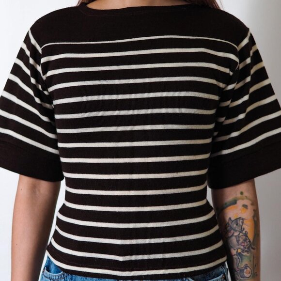 Stripe Knit Wide Sleeve Top - Picture 3 of 3